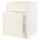 METOD / MAXIMERA Base cab f sink+3 fronts/2 drawers, white/Bodbyn off-white, 60x60x80 cm