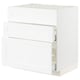 METOD / MAXIMERA Base cab f sink+3 fronts/2 drawers, white Enköping/white wood effect, 80x60x80 cm