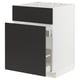 METOD / MAXIMERA Base cab f sink+3 fronts/2 drawers, white/Nickebo matt anthracite, 60x60x80 cm