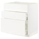 METOD / MAXIMERA Base cab f sink+3 fronts/2 drawers, white/Veddinge white, 80x60x80 cm