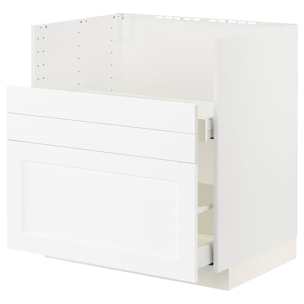 METOD / MAXIMERA Base cab f TALLSJÖN sink, white Enköping/white wood effect, 80x60 cm