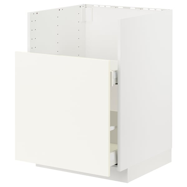 METOD / MAXIMERA Base cab f TALLSJÖN sink, white/Vallstena white, 60x60 cm