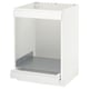 METOD / MAXIMERA Base cab for hob+oven w drawer, white/Voxtorp matt white, 60x60x80 cm