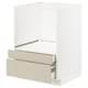 METOD / MAXIMERA Base cabinet f combi micro/drawers, white/Havstorp beige, 60x60x80 cm