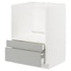 METOD / MAXIMERA Base cabinet f combi micro/drawers, white/Havstorp light grey, 60x60x80 cm