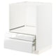 METOD / MAXIMERA Base cabinet f combi micro/drawers, white/Voxtorp high-gloss/white, 60x60x80 cm