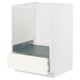 METOD / MAXIMERA Base cabinet for oven with drawer, white/Vallstena white, 60x60x80 cm