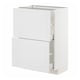 METOD / MAXIMERA Base cabinet with 2 drawers, white/Stensund white, 60x37x80 cm