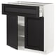 METOD / MAXIMERA Base cabinet with drawer/2 doors, white/Lerhyttan black stained, 80x37x80 cm