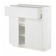 METOD / MAXIMERA Base cabinet with drawer/2 doors, white/Stensund white, 80x37x80 cm