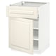 METOD / MAXIMERA Base cabinet with drawer/door, white/Bodbyn off-white, 60x60x80 cm