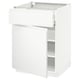 METOD / MAXIMERA Base cabinet with drawer/door, white/Voxtorp matt white, 60x60x80 cm