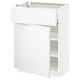 METOD / MAXIMERA Base cabinet with drawer/door, white/Voxtorp matt white, 60x37x80 cm