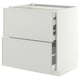 METOD / MAXIMERA Base cb 2 frnts/2 low/1 md/1 hi drw, white/Aspudden light grey, 80x60x80 cm