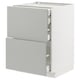 METOD / MAXIMERA Base cb 2 frnts/2 low/1 md/1 hi drw, white/Havstorp light grey, 60x60x80 cm