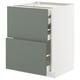 METOD / MAXIMERA Base cb 2 frnts/2 low/1 md/1 hi drw, white/Nickebo matt grey-green, 60x60x80 cm