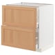 METOD / MAXIMERA Base cb 2 fronts/2 high drawers, white/Vedhamn oak, 80x60x80 cm