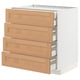 METOD / MAXIMERA Base cb 4 frnts/2 low/3 md drwrs, white/Vedhamn oak, 80x60x80 cm
