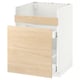 METOD / MAXIMERA Base cb f HAVSEN snk/3 frnts/2 drws, white/Askersund light ash effect, 60x60x80 cm