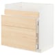 METOD / MAXIMERA Base cb f HAVSEN snk/3 frnts/2 drws, white/Askersund light ash effect, 80x60x80 cm