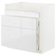 METOD / MAXIMERA Base cb f HAVSEN snk/3 frnts/2 drws, white/Ringhult white, 80x60x80 cm