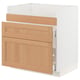 METOD / MAXIMERA Base cb f HAVSEN snk/3 frnts/2 drws, white/Vedhamn oak, 80x60x80 cm