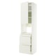 METOD / MAXIMERA Hi cab f micro combi w door/3 drwrs, white/Veddinge white, 60x60x240 cm