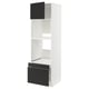 METOD / MAXIMERA Hi cab f ov/combi ov w dr/2 drwrs, white/Nickebo matt anthracite, 60x60x200 cm