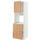 METOD / MAXIMERA Hi cab f ov w dr/2 frnts/2 hi drwrs, white/Vedhamn oak, 60x60x200 cm