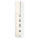 METOD / MAXIMERA Hi cab w 2 doors/4 drawers, white/Bodbyn off-white, 40x60x220 cm