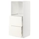 METOD / MAXIMERA High cabinet w 2 drawers for oven, white/Vallstena white, 60x60x140 cm