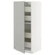 METOD / MAXIMERA High cabinet with drawers, white/Havstorp light grey, 60x60x140 cm