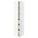 METOD / MAXIMERA High cabinet with drawers, white/Vallstena white, 40x60x200 cm