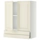 METOD / MAXIMERA Wall cabinet w 2 doors/2 drawers, white/Bodbyn off-white, 80x37x100 cm