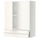 METOD / MAXIMERA Wall cabinet w 2 doors/2 drawers, white/Veddinge white, 80x37x100 cm