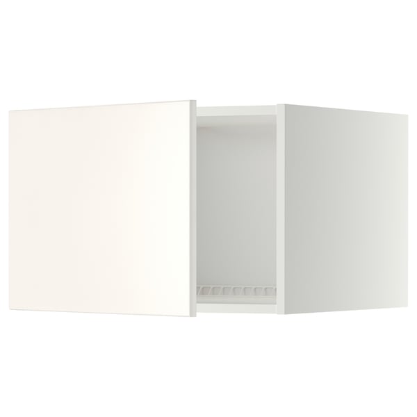 METOD Top cabinet for fridge/freezer, white/Veddinge white, 60x60x40 cm