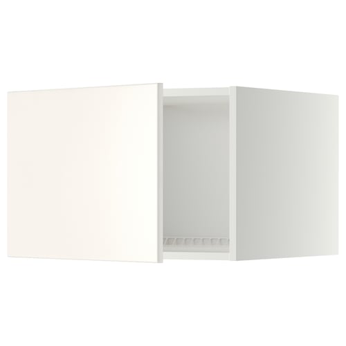 White wall-mounted cabinet, part of the METOD kitchen system, rectangular with clean lines.