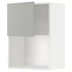 METOD Wall cabinet for microwave oven, white/Havstorp light grey, 60x37x80 cm