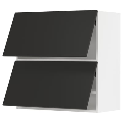 Modern black kitchen cabinet set from METOD, sleek and square, matte finish.