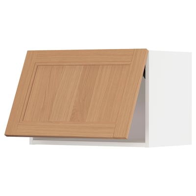 A METOD kitchen cabinet with natural oak finish. It has a rectangular shape and simple design, highlighting wooden texture.