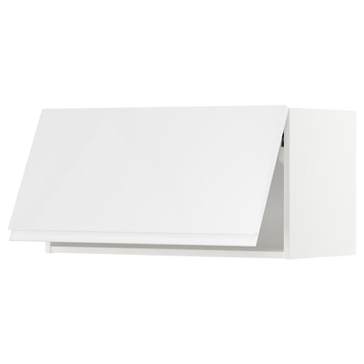 METOD kitchen unit, white with glossy finish & sleek handles.