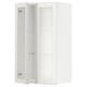 METOD Wall cabinet w shelves/2 glass drs, white/Hejsta white clear glass, 60x37x100 cm