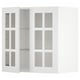METOD Wall cabinet w shelves/2 glass drs, white/Stensund white, 60x37x60 cm