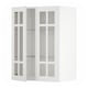 METOD Wall cabinet w shelves/2 glass drs, white/Stensund white, 60x37x80 cm