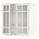 METOD Wall cabinet w shelves/2 glass drs, white/Stensund white, 80x37x80 cm