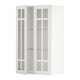 METOD Wall cabinet w shelves/2 glass drs, white/Stensund white, 60x37x100 cm