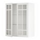METOD Wall cabinet w shelves/2 glass drs, white/Stensund white, 80x37x100 cm