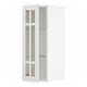 METOD Wall cabinet w shelves/glass door, white/Stensund white, 30x37x80 cm