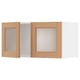 METOD Wall cabinet with 2 glass doors, white/Vedhamn oak, 80x37x40 cm