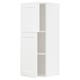 METOD Wall cabinet with shelves/2 doors, white Enköping/white wood effect, 40x37x100 cm